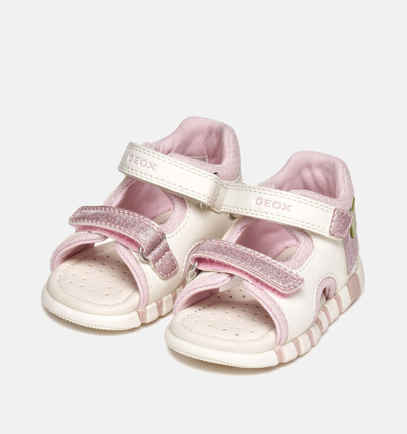Geox Iupidoo Strawberry Sandales pour b&eacute;b&eacute; en Blanc/Rose pour filles (368871)