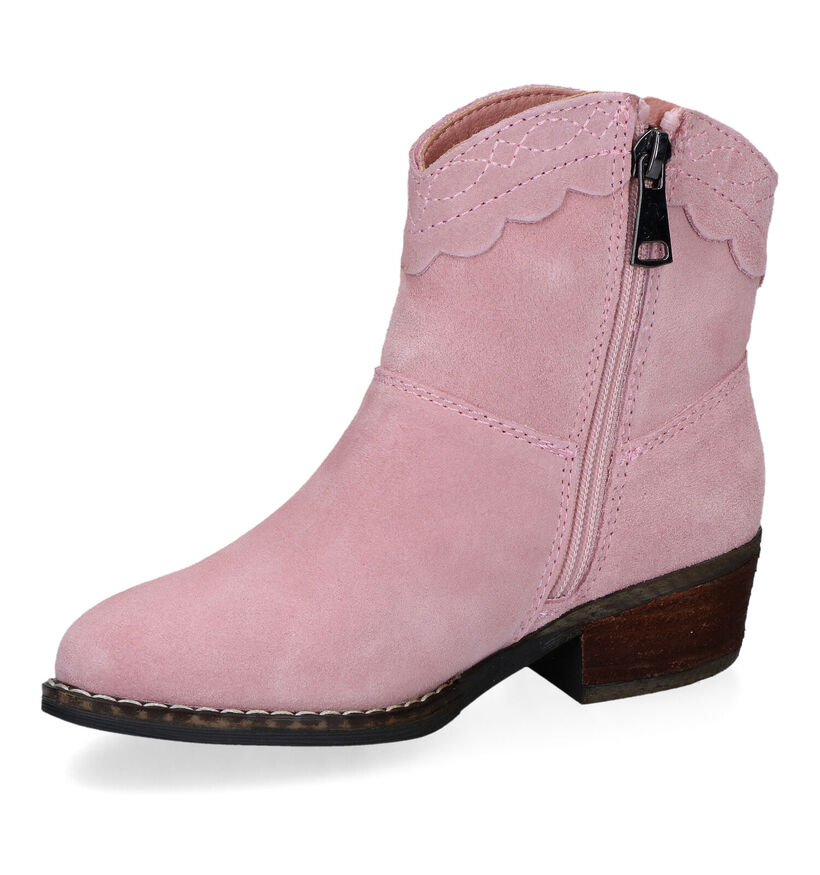 Milo & Mila Bottes courtes en Rose pour filles (319971)