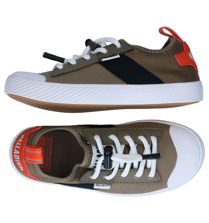 Palladium Pallaphoenix Kaki Slip-on Sneakers in stof (290765)