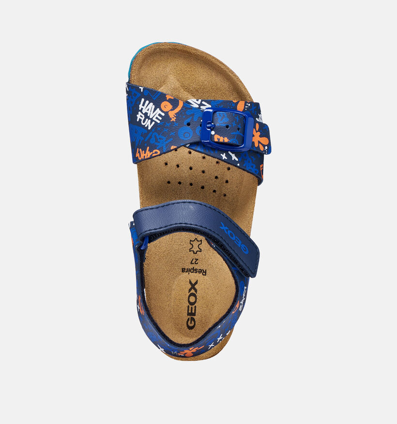 Geox J Ghita Sandales en Bleu fonc&eacute; pour gar&ccedil;ons (368860)