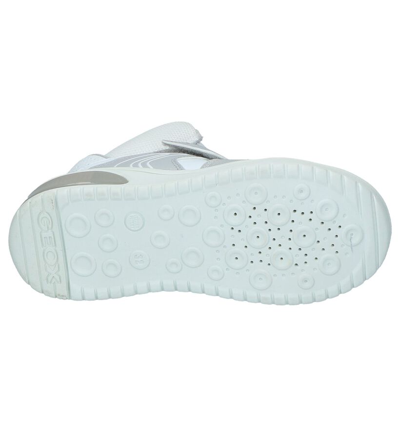 Geox Witte Hoge Sneakers met Lichtjes in stof (223185)