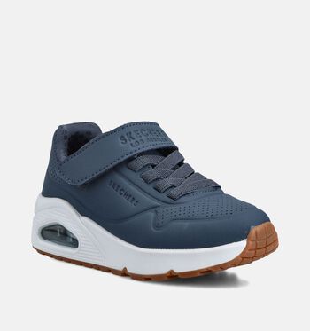 Skechers Memory Foam Low Baskets Noir/Blanc/Bleu