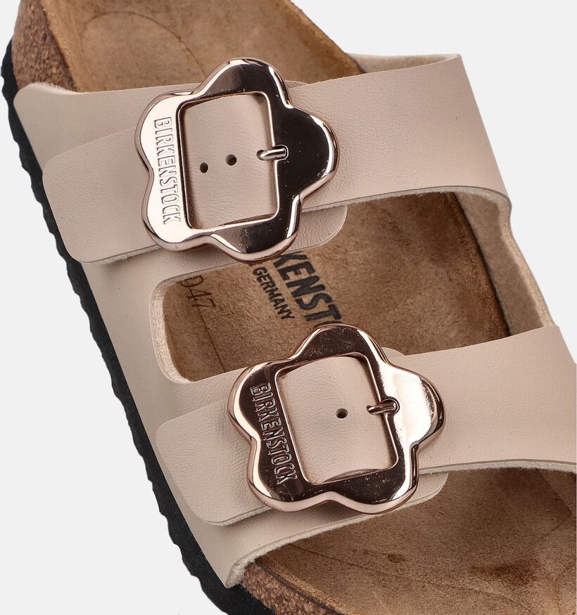Birkenstock Arizona Flower Beige Slippers voor meisjes (368271)