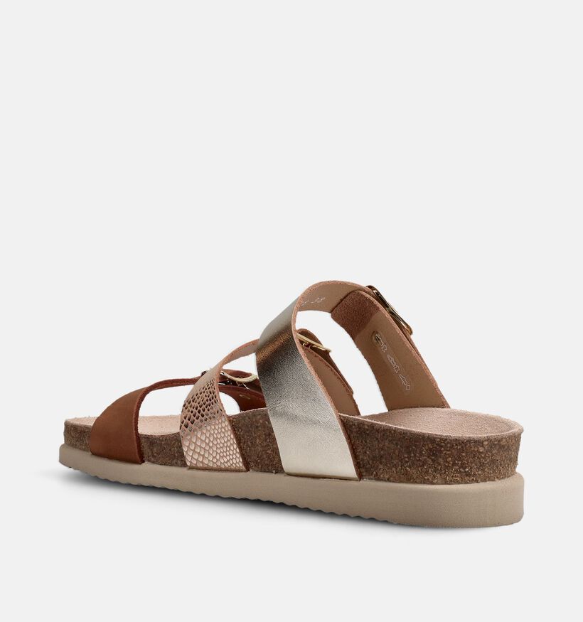 Mephisto Hyacinta Nu-pieds plates en Marron pour femmes (369954)