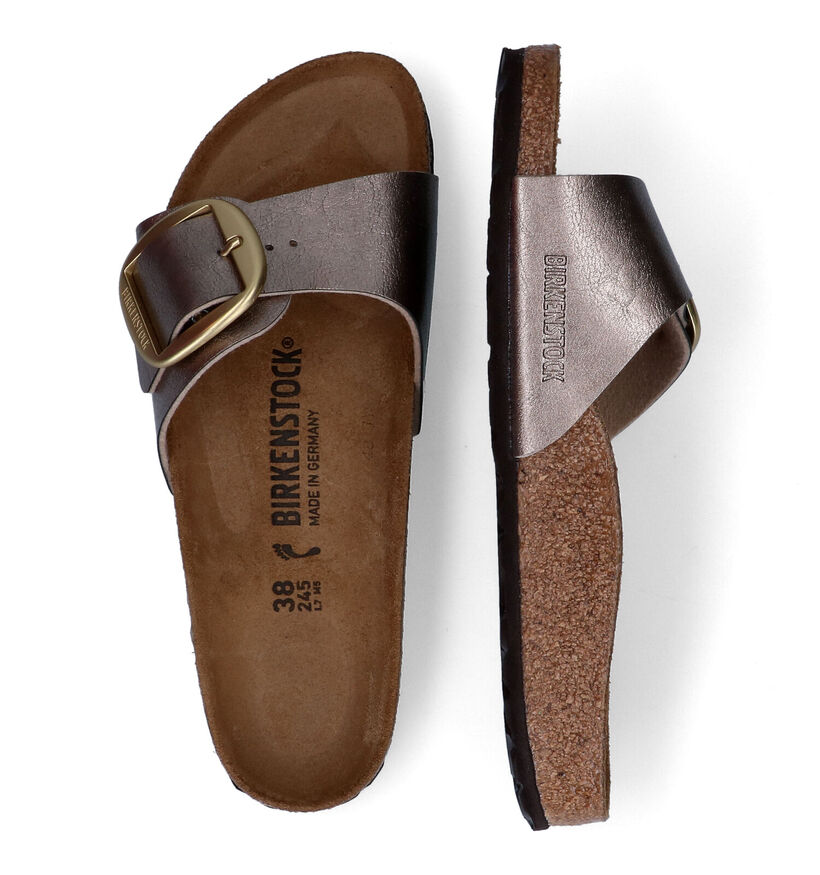 Birkenstock Madrid Birko-Flor Zwarte Slippers voor dames (338048)