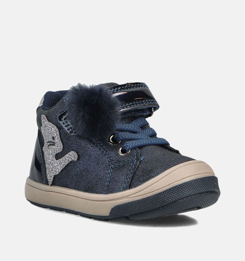Milo & Mila Blauwe Velcroboots voor meisjes (362938)