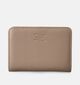 Crinkles Porte-monnaie zippé en Taupe pour femmes (358083)