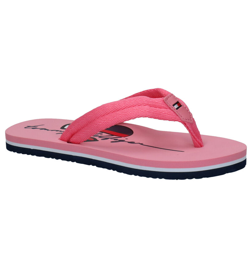 Tommy Hilfiger Roze Teenslippers in stof (266548)