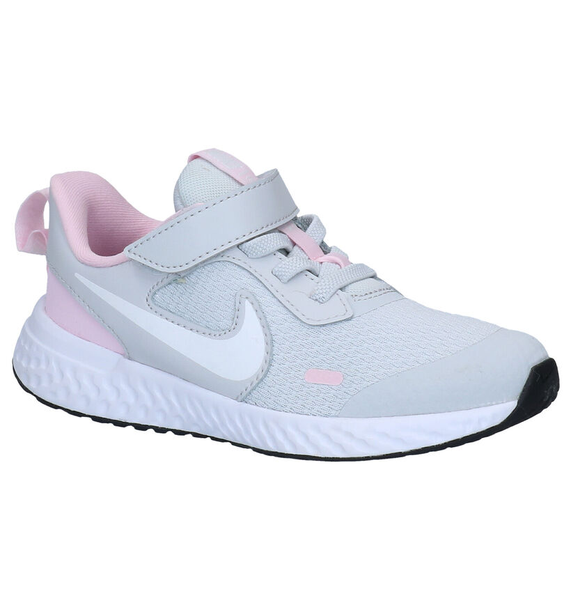 Nike Revolution Grijze Sneakers in leer (291161)