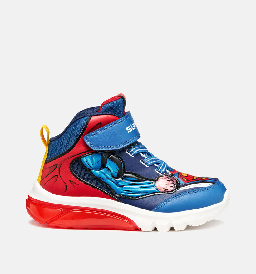 Geox Ciberdron Blauwe/Rode Velcroschoenen Superman Geox Ciberdron Blauwe/Rode Velcroschoenen Superman voor jongens (361938) - geschikt voor steunzolen