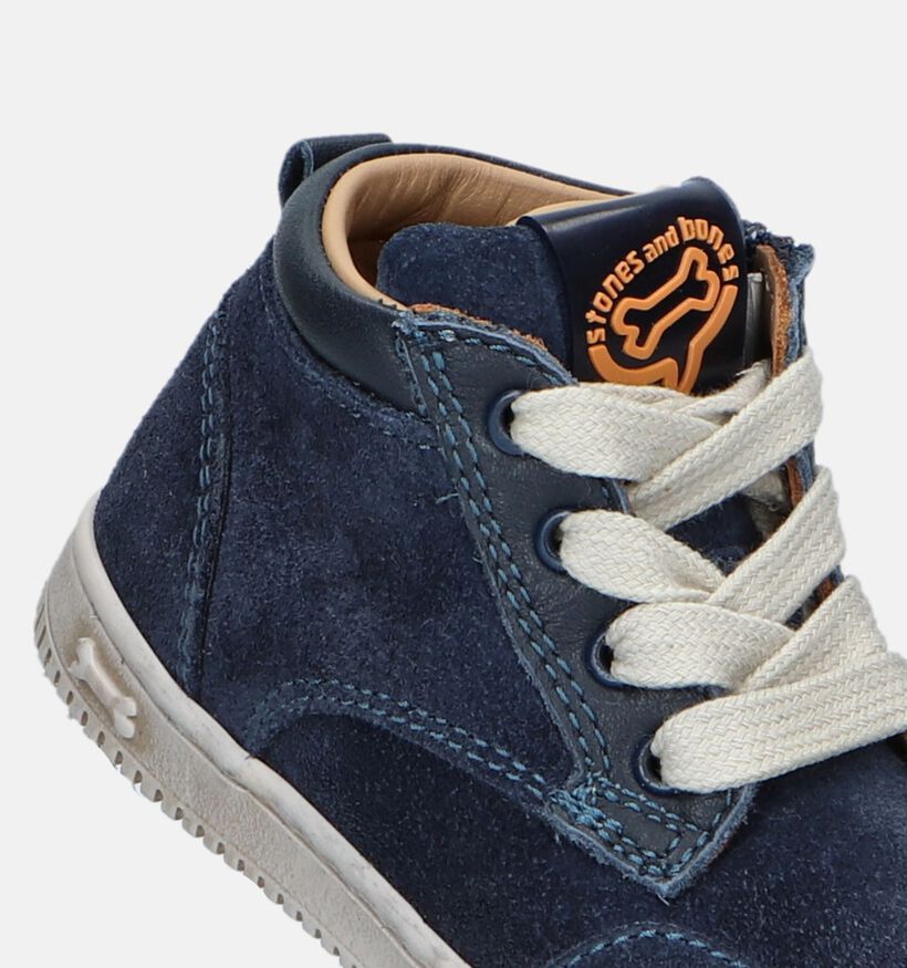 STONES and BONES Nipo Chaussures pour bébé en Bleu pour garçons (345804) - pour semelles orthopédiques