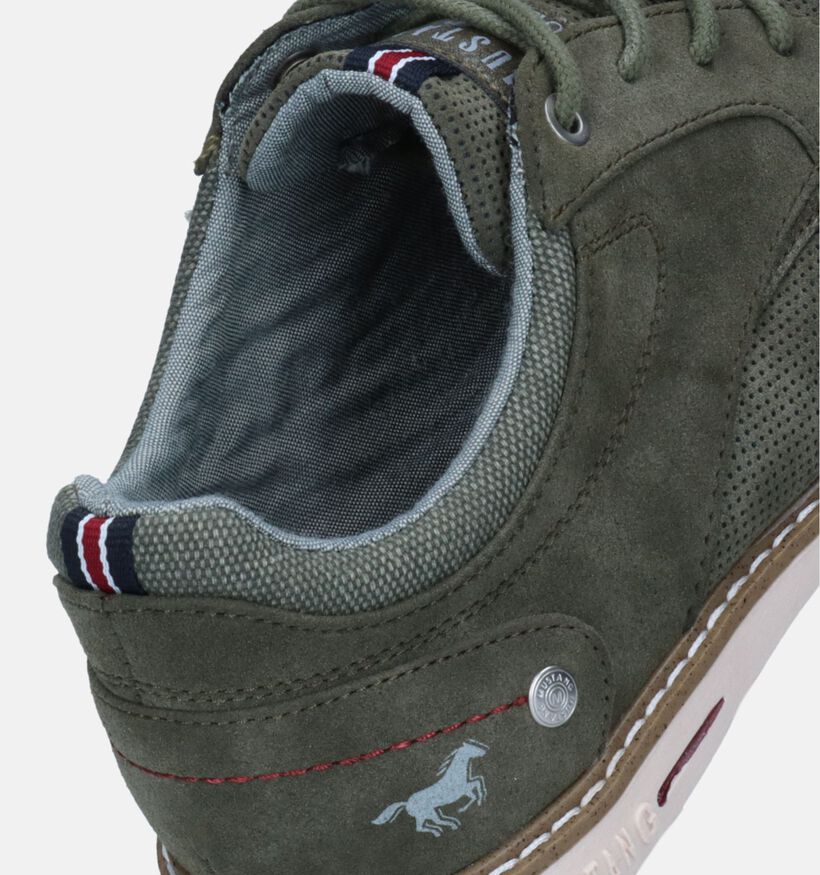 Mustang Chaussures à lacets en Vert kaki pour hommes (336652)