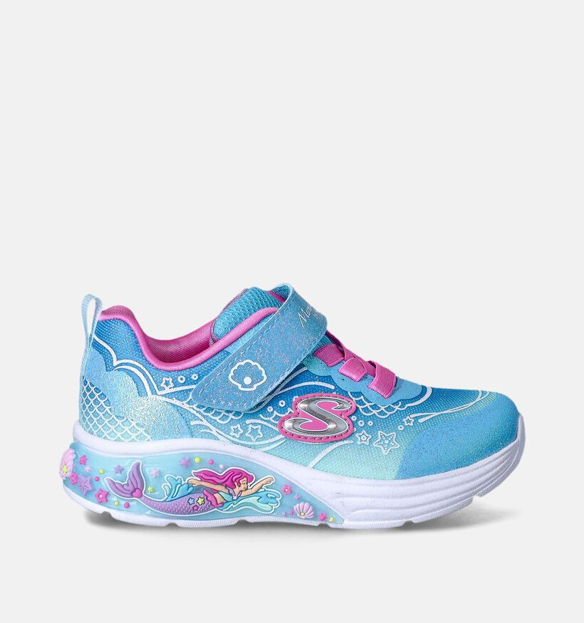 Skechers My Dreamers Mermaid Baskets en Bleu pour filles (361555)