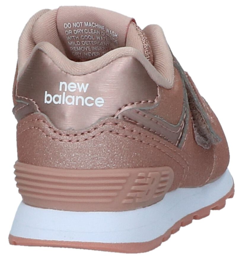 New Balance YV574 Baskets en Bleu en cuir (253359)