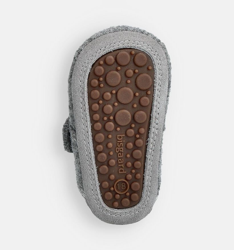 Bisgaard Baby Wool Grijze Pantoffels voor jongens, meisjes (364804)