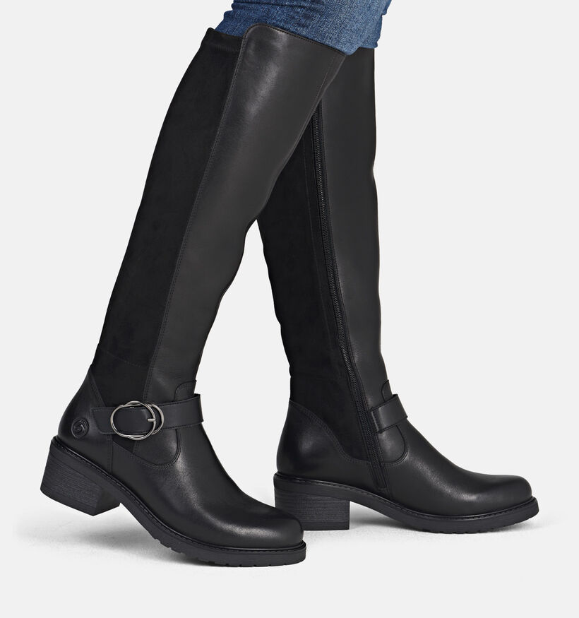 Remonte Zwarte Lange Laarzen voor dames (363562) - geschikt voor steunzolen