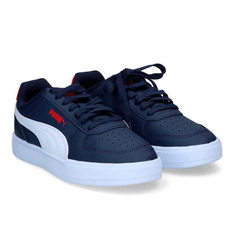 Puma Caven Blauwe Sneakers voor jongens, meisjes (318740)