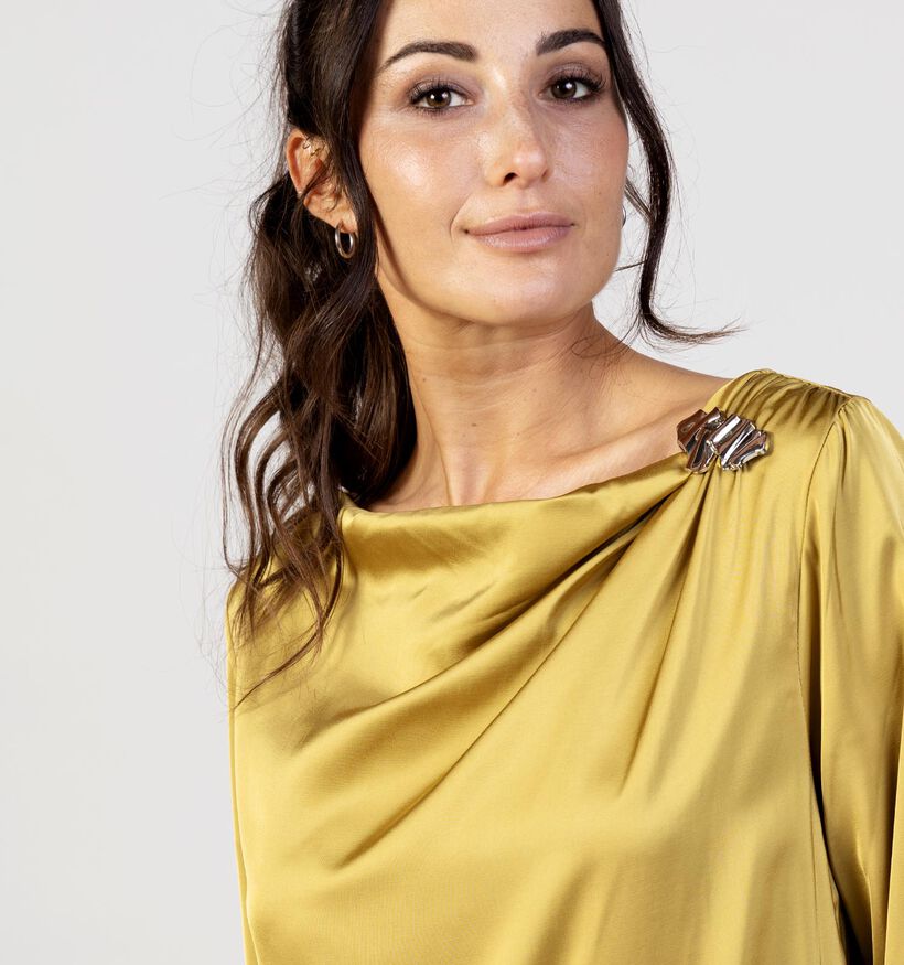 Vila Geo Buckle Geelgroene Jurk voor dames (372347)