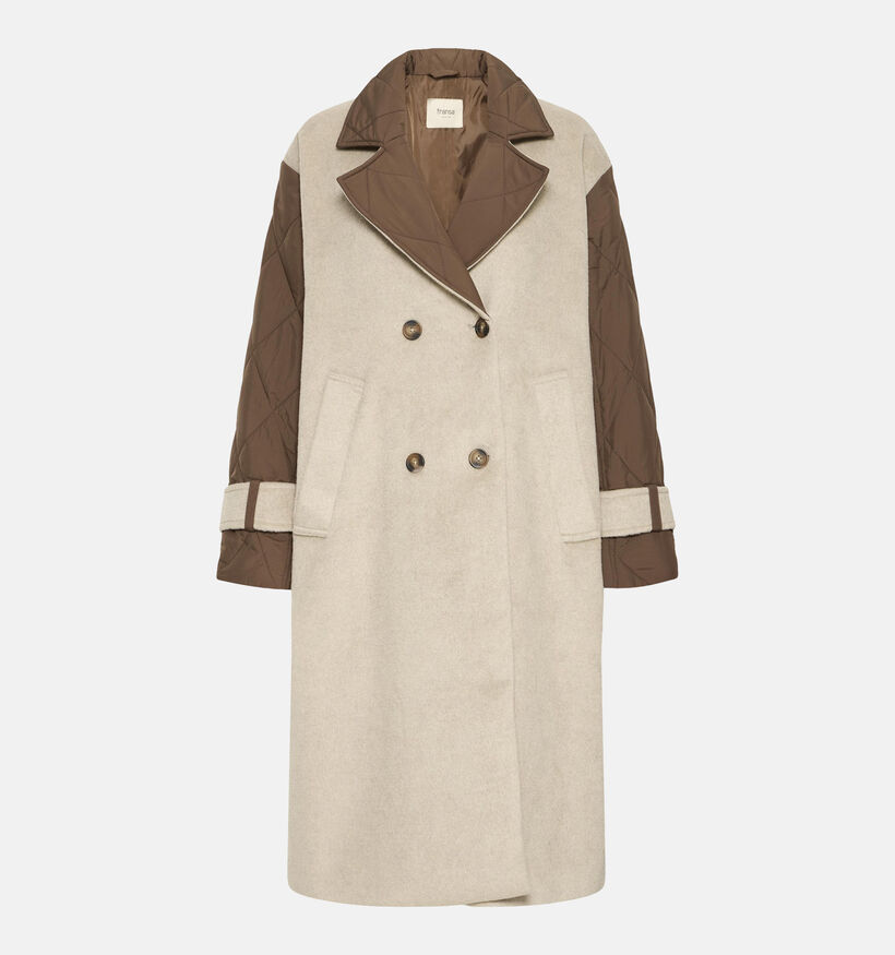 Fransa Rariba Manteau court en Beige/Marron pour femmes (377854)