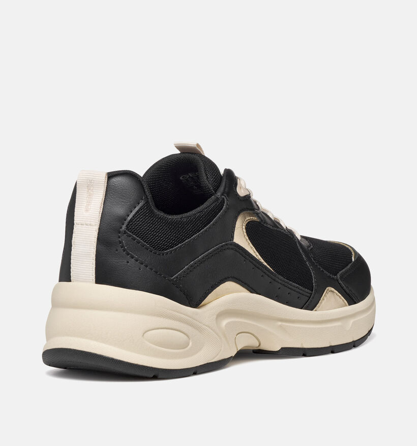 Geox Zarvia Zwarte Sneakers voor dames (360123) - geschikt voor steunzolen