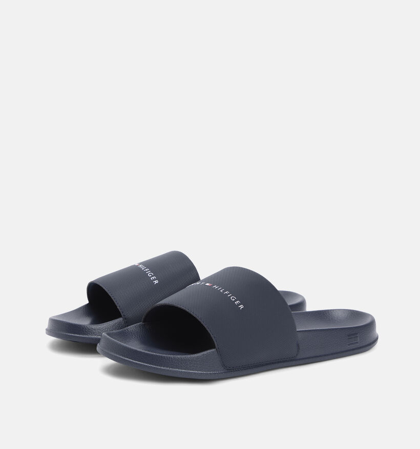Tommy Hilfiger Claquettes en Bleu fonc&eacute; pour hommes (368640)