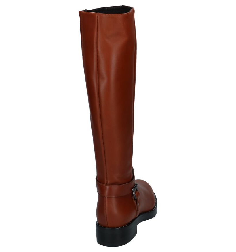 River Woods Bottes hautes en Cognac en cuir (231778)