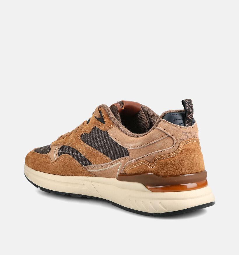 Bufflox Grimbergen Chaussures plates en Cognac pour hommes (379786) - pour semelles orthop&eacute;diques