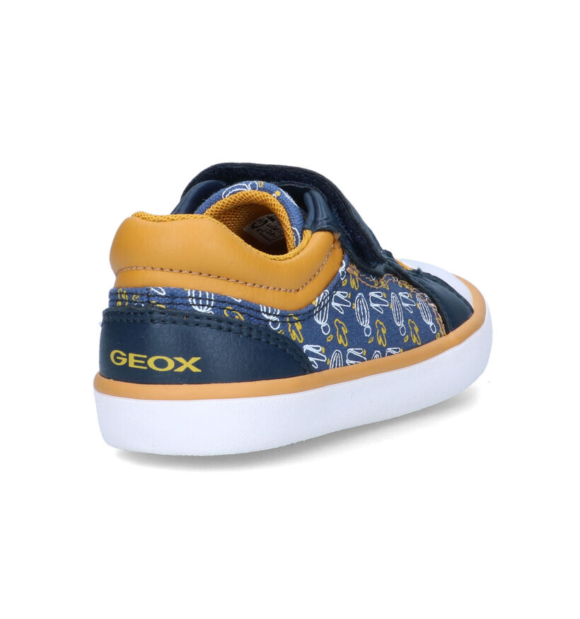 Geox Gisli Baskets en Bleu pour garçons (320618) - pour semelles orthopédiques
