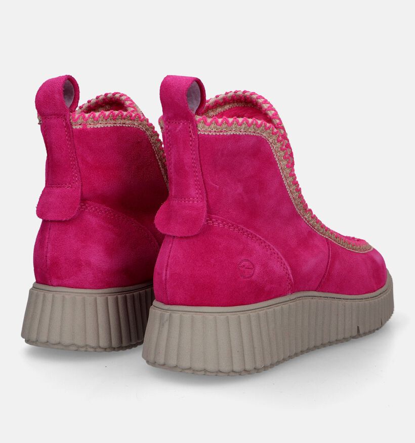 Tamaris Bottines Fourrées en Rose fuchsia pour femmes (333108)