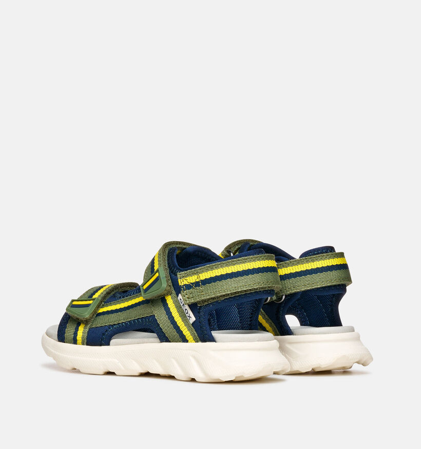 Geox Airadyum Sandales en Bleu/Vert kaki pour gar&ccedil;ons (368865)