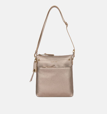 Laurent David Crossbody tassen Beige/Goud/Cognac/Blauw