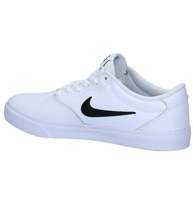 Nike SB Charge Premium Witte Sneakers in kunstleer (277453)