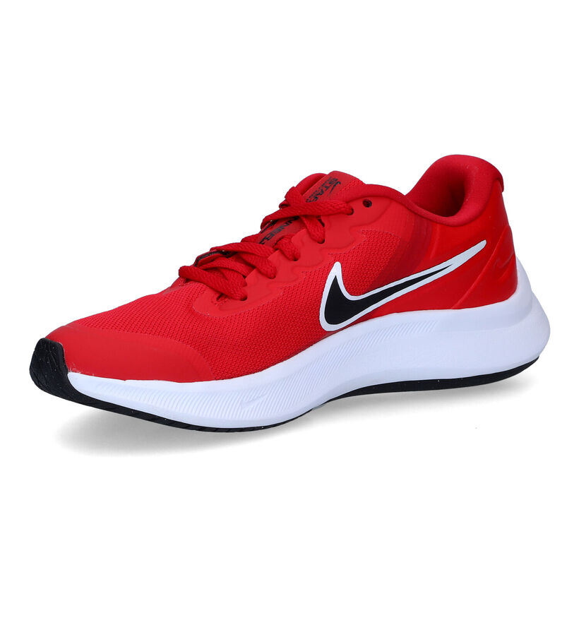 Nike Star Runner 3 GS Baskets en Rouge pour garçons (302158) - pour semelles orthopédiques