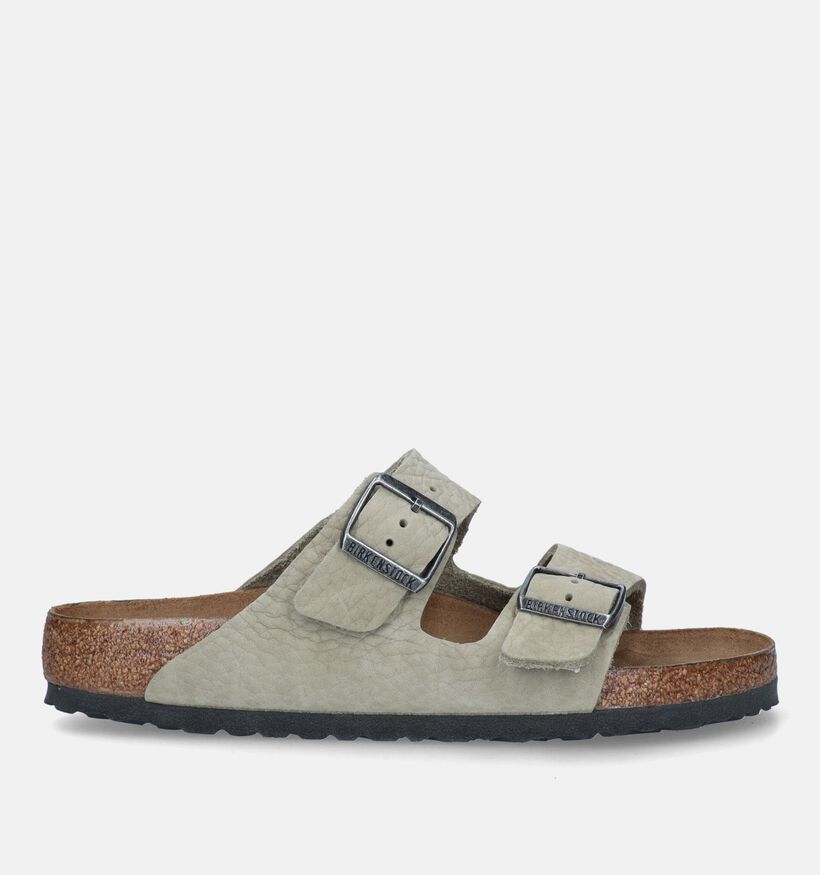 Birkenstock Arizona Nu-pieds en Vert Kaki pour hommes (330658)