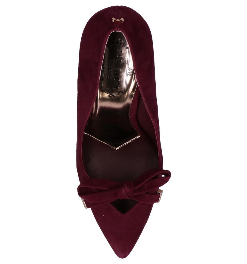 Bordeaux High Heels Pumps Ted Baker Gewell in daim (225403)