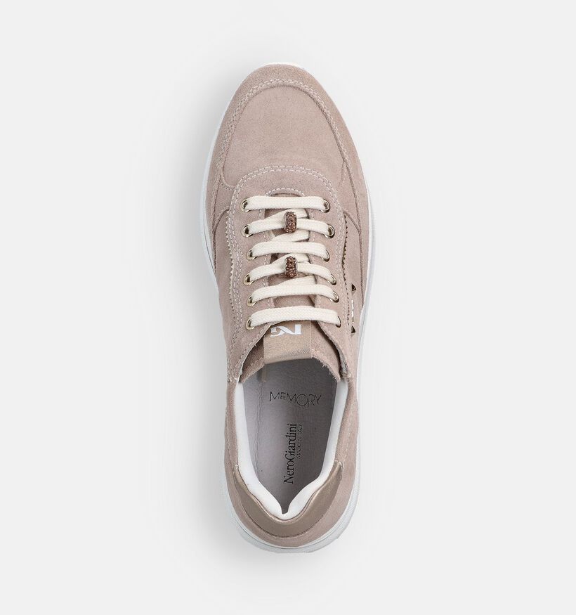 NeroGiardini Donkerbeige Sneakers voor dames (369081) - geschikt voor steunzolen