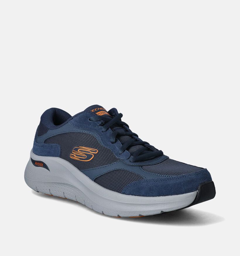 Skechers Arch Fit 2.0 The Keep Blauwe Sneakers voor heren (351856) - geschikt voor steunzolen