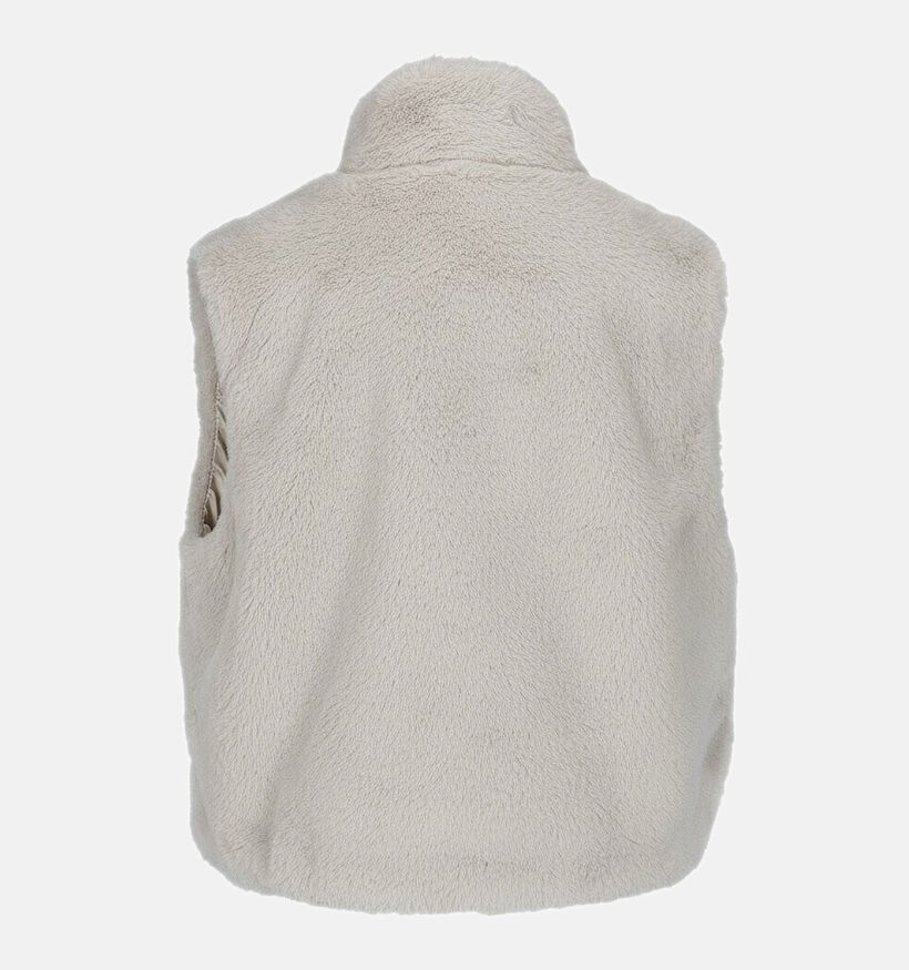 Mexx Faux Fur Lichtbeige Bodywarmer voor dames (375525)