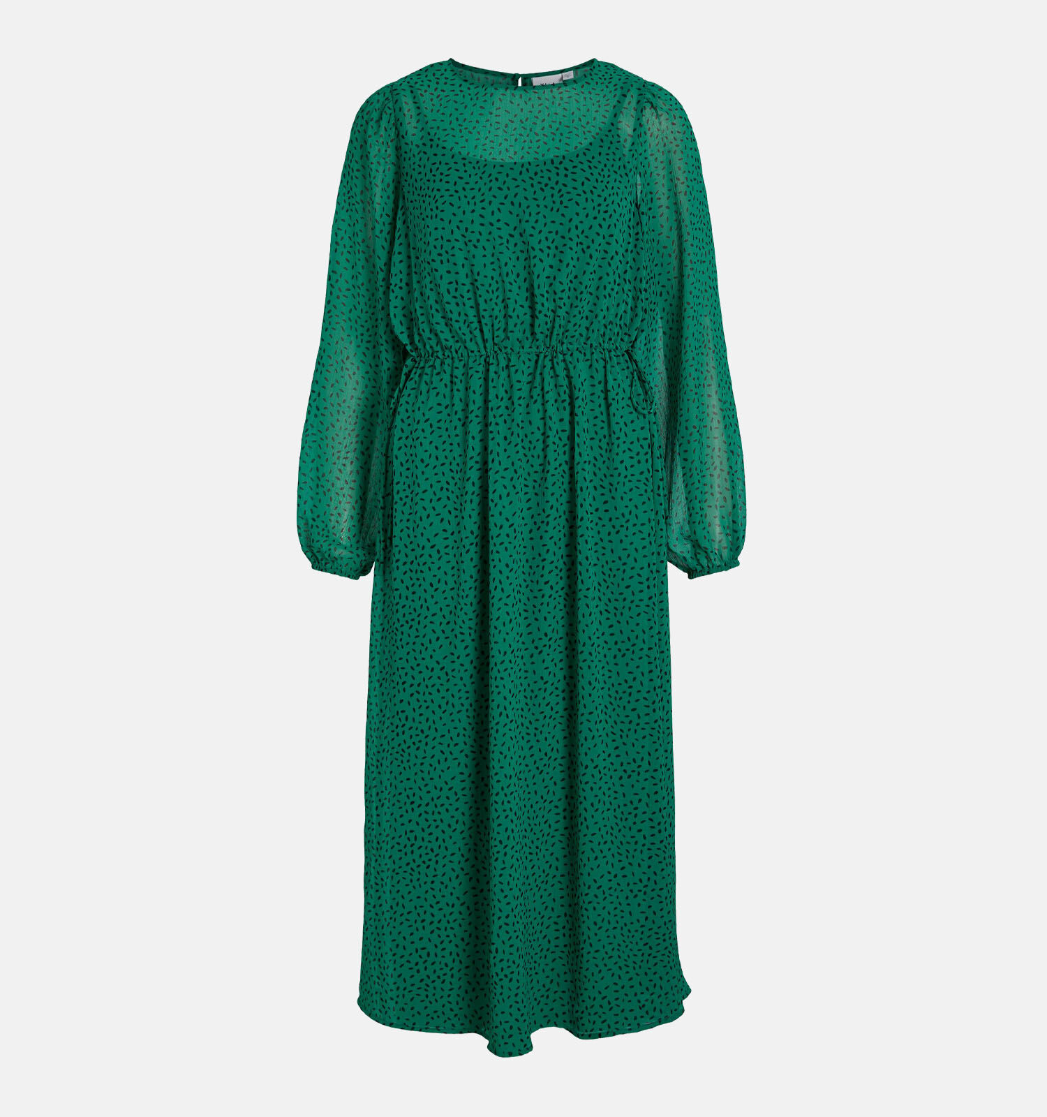 Vila Britanja Dot O neck Groene Jurk Dames Kleedjes Online op
