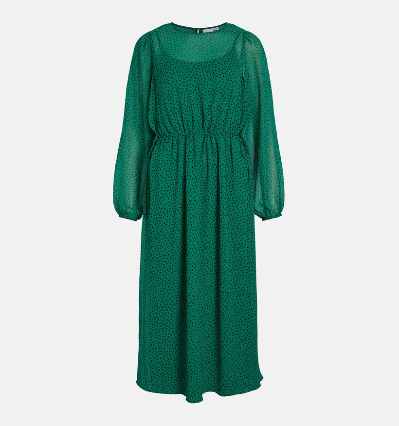 Vila Britanja Dot O-neck Robe en Vert pour femmes (337683)