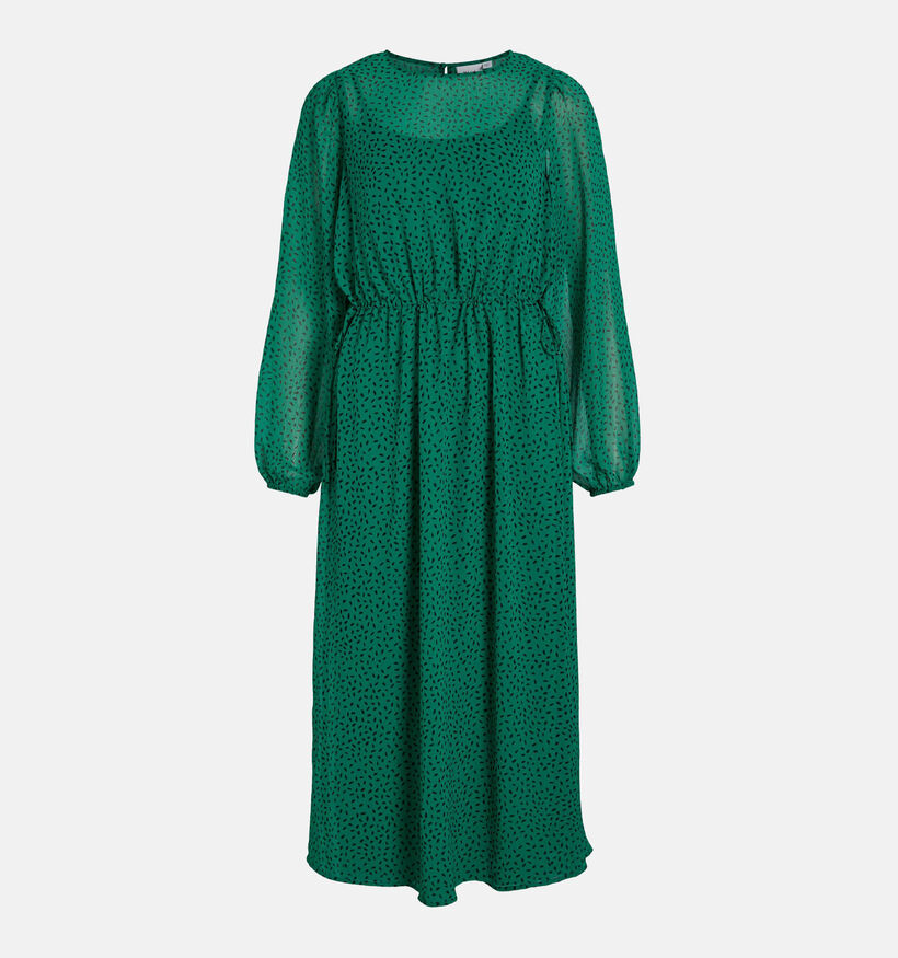 Vila Britanja Dot O-neck Groene Jurk voor dames (337683)