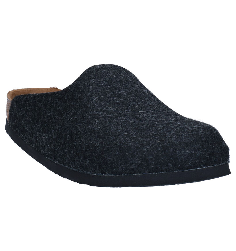 Birkenstock Amsterdam Grijze Pantoffels in stof (294814)