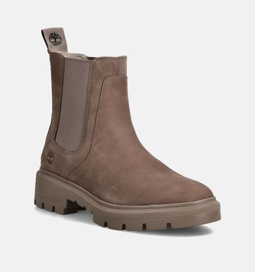 Timberland Cortina Valley Bottines Chelsea en Taupe pour femmes (360167) - pour semelles orthopédiques
