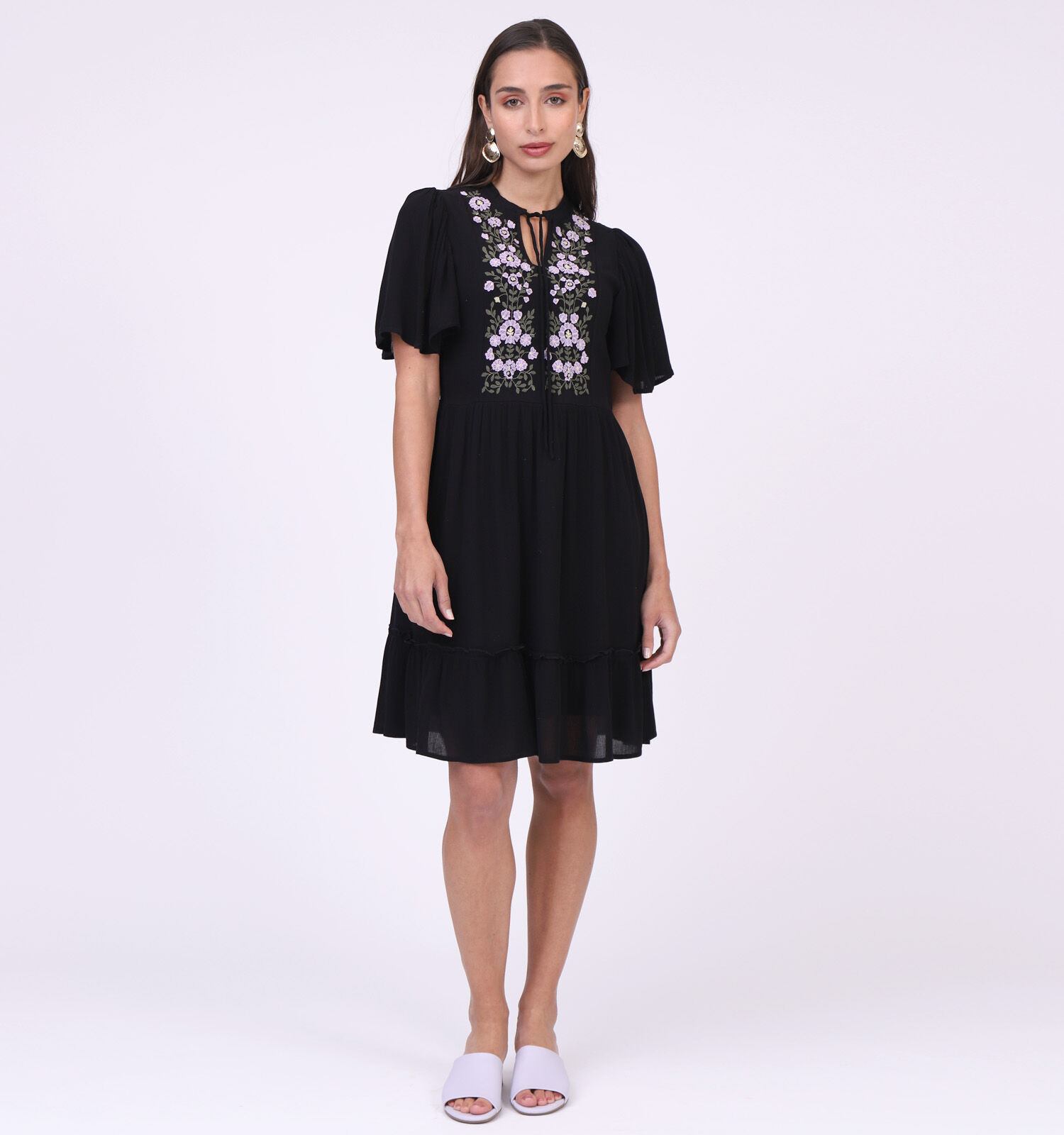 Pieces Veia Korte Zwarte Jurk Dames Kleedjes Online op TORFS.BE
