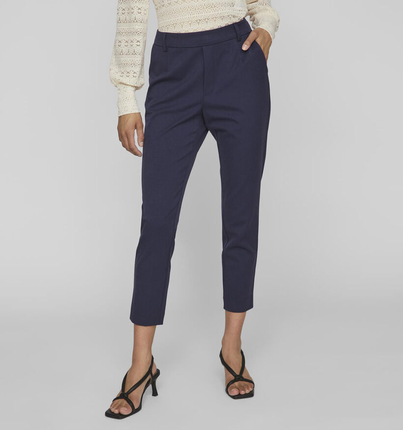 Vila Varone HW Slim Pantalon en Bleu pour femmes (344249)