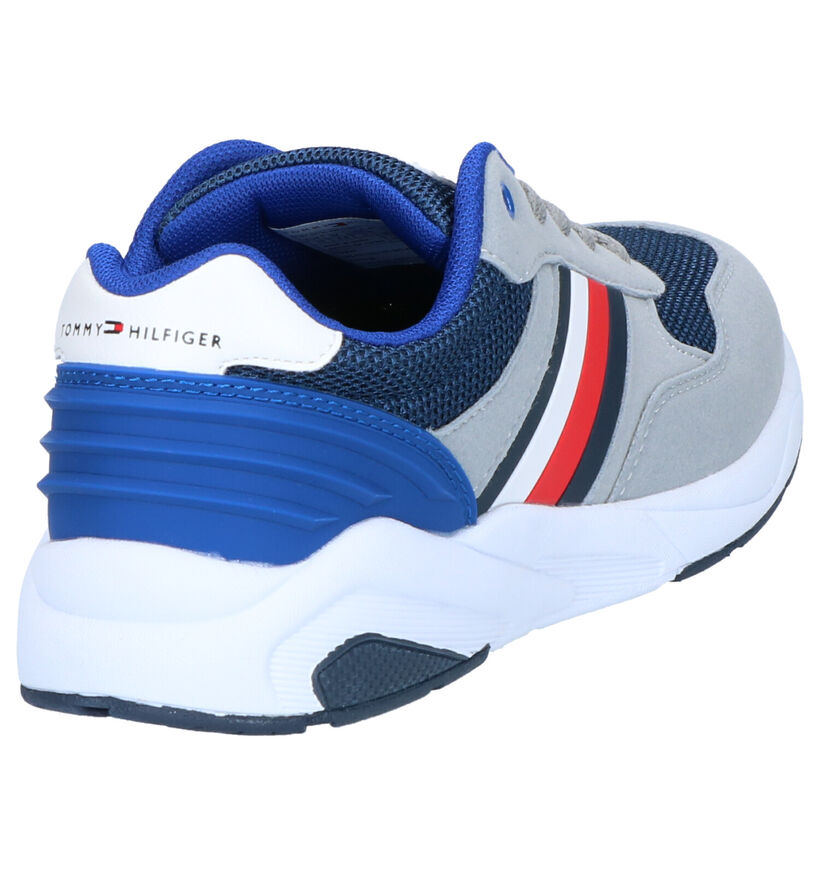 Tommy Hilfiger Grijs/Blauwe Sneakers in kunstleer (266597)