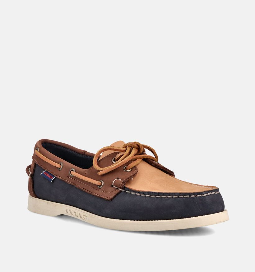Sebago Dockside Chaussures bateau en Bleu pour hommes (370260) - pour semelles orthop&eacute;diques