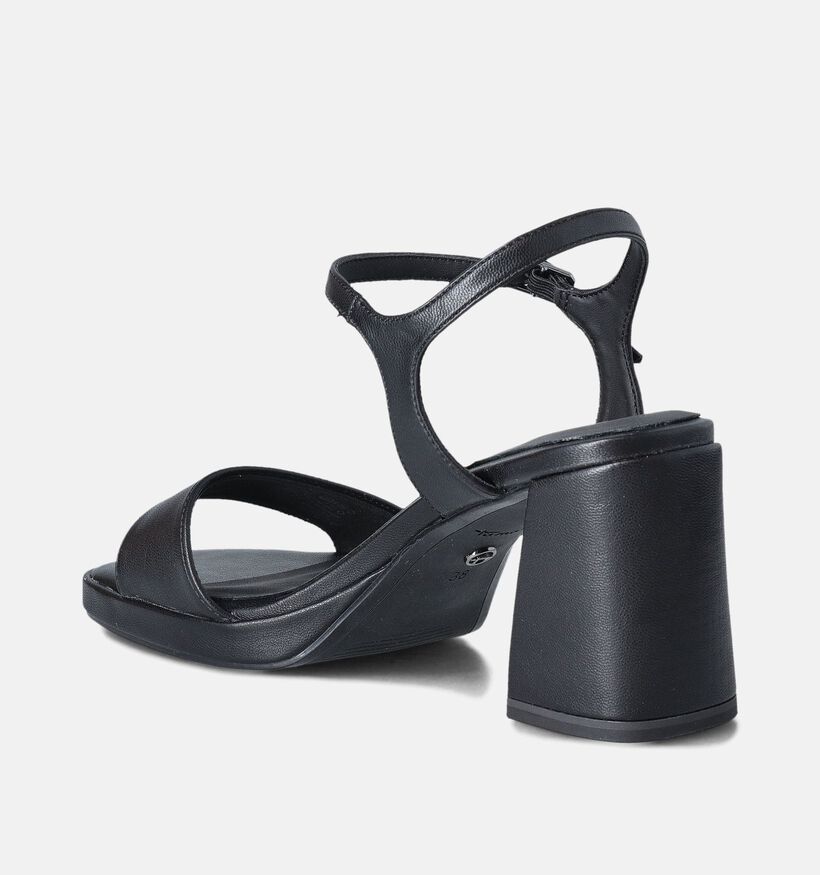 Tamaris Zwarte Sandalen met blokhak voor dames (354386)