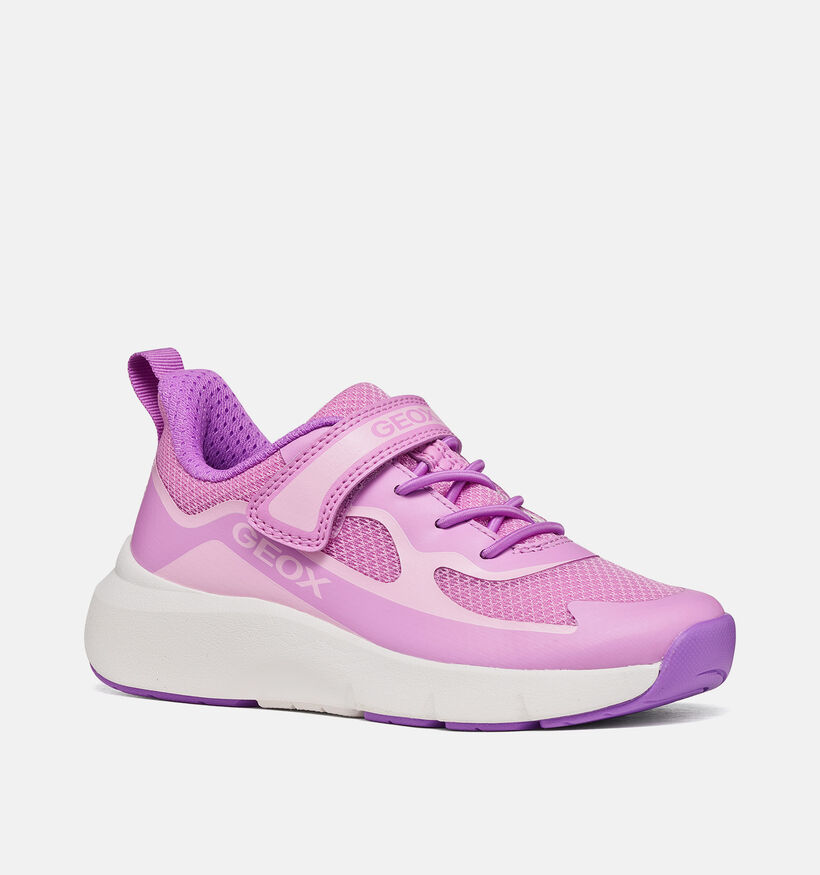 Geox Pro-Ran Girl Baskets basses en Rose pour filles (377735) - pour semelles orthop&eacute;diques