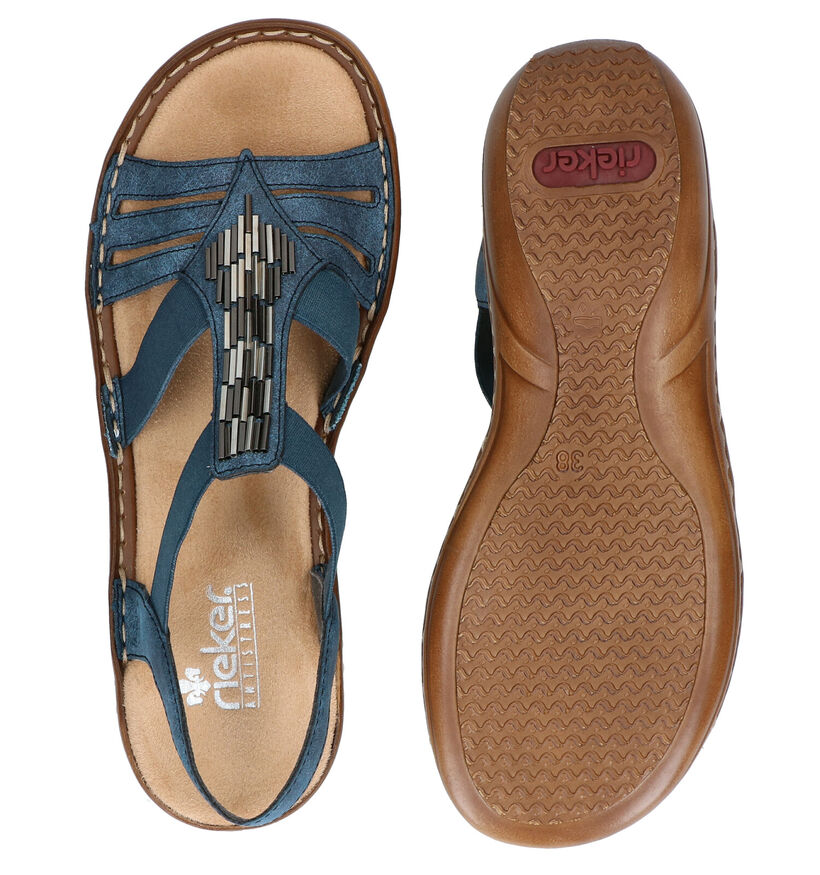 Rieker Blauwe Sandalen in kunstleer (306775)